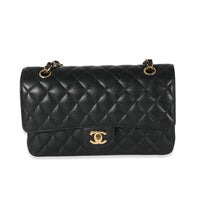 Chanel Black Quilted Caviar Medium Classic Double Flap Bag