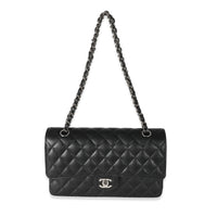 Chanel Black Quilted Caviar Medium Classic Double Flap Bag