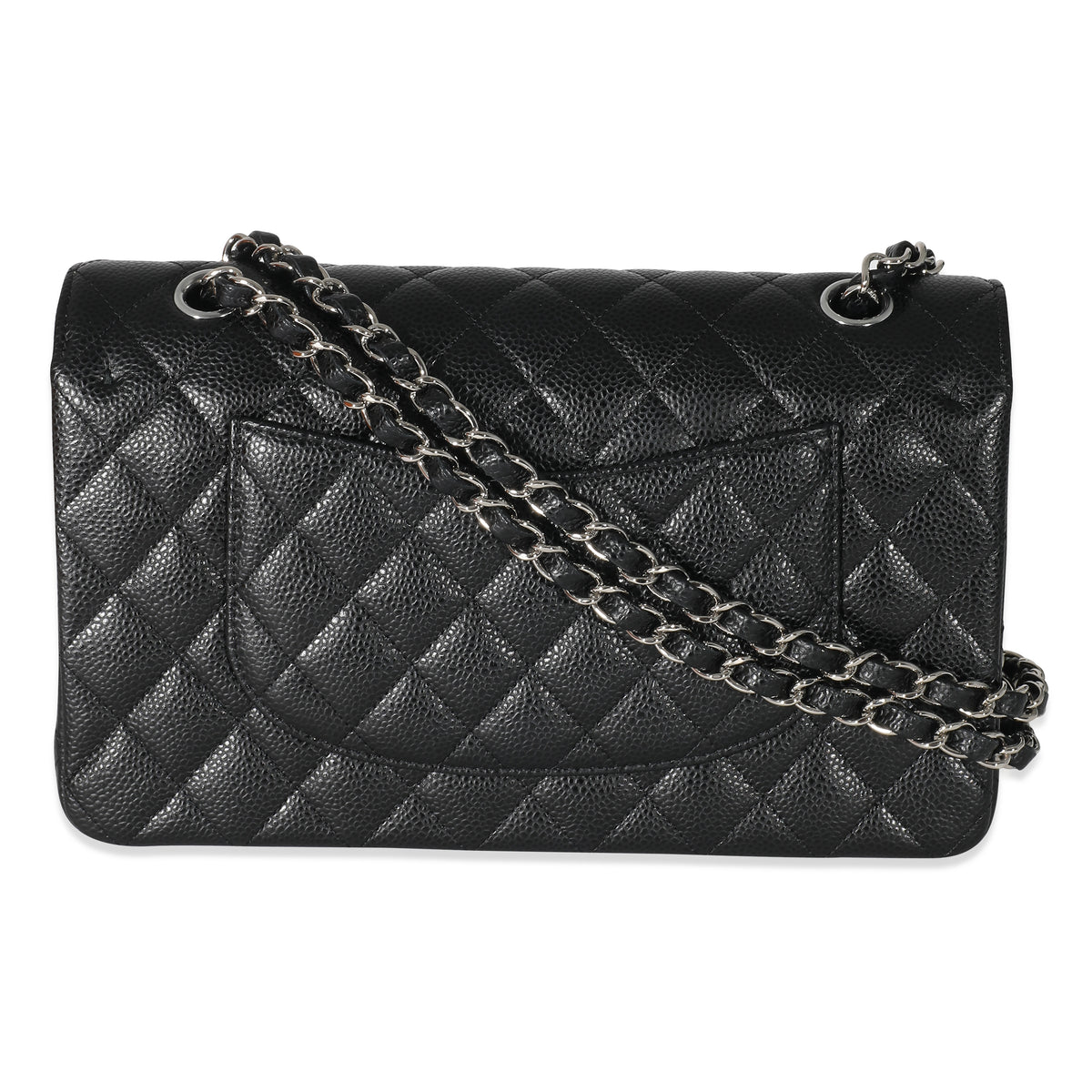 Chanel Black Quilted Caviar Medium Classic Double Flap Bag