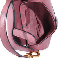 Christian Dior Dusty Pink Goatskin Mini Saddle Bag