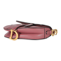 Christian Dior Dusty Pink Goatskin Mini Saddle Bag