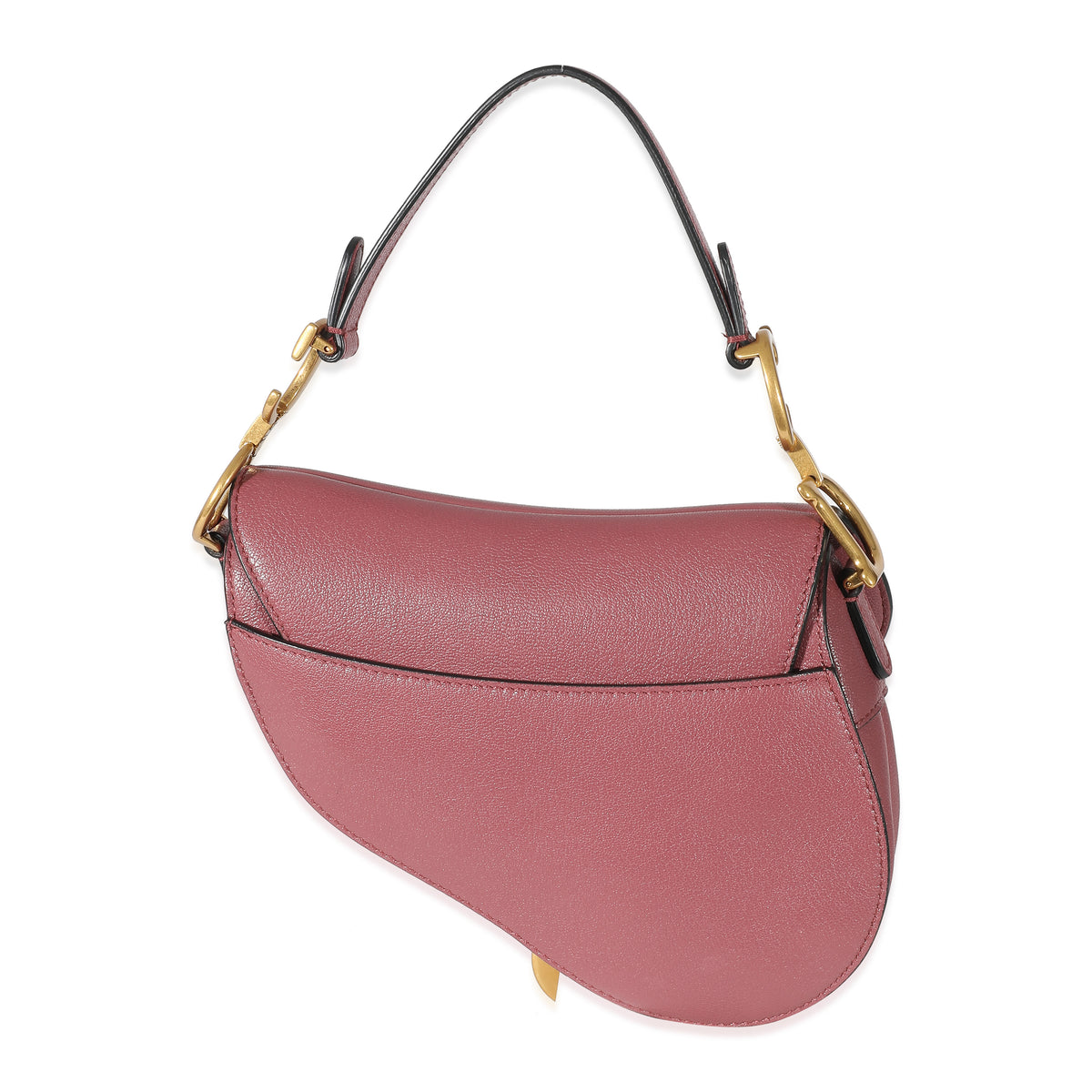 Christian Dior Dusty Pink Goatskin Mini Saddle Bag