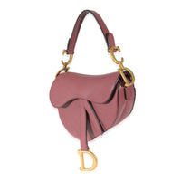 Christian Dior Dusty Pink Goatskin Mini Saddle Bag