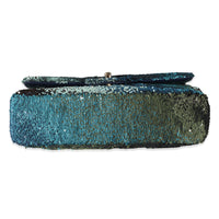 Chanel Blue Ombré Sequin Medium Classic Single Flap Bag