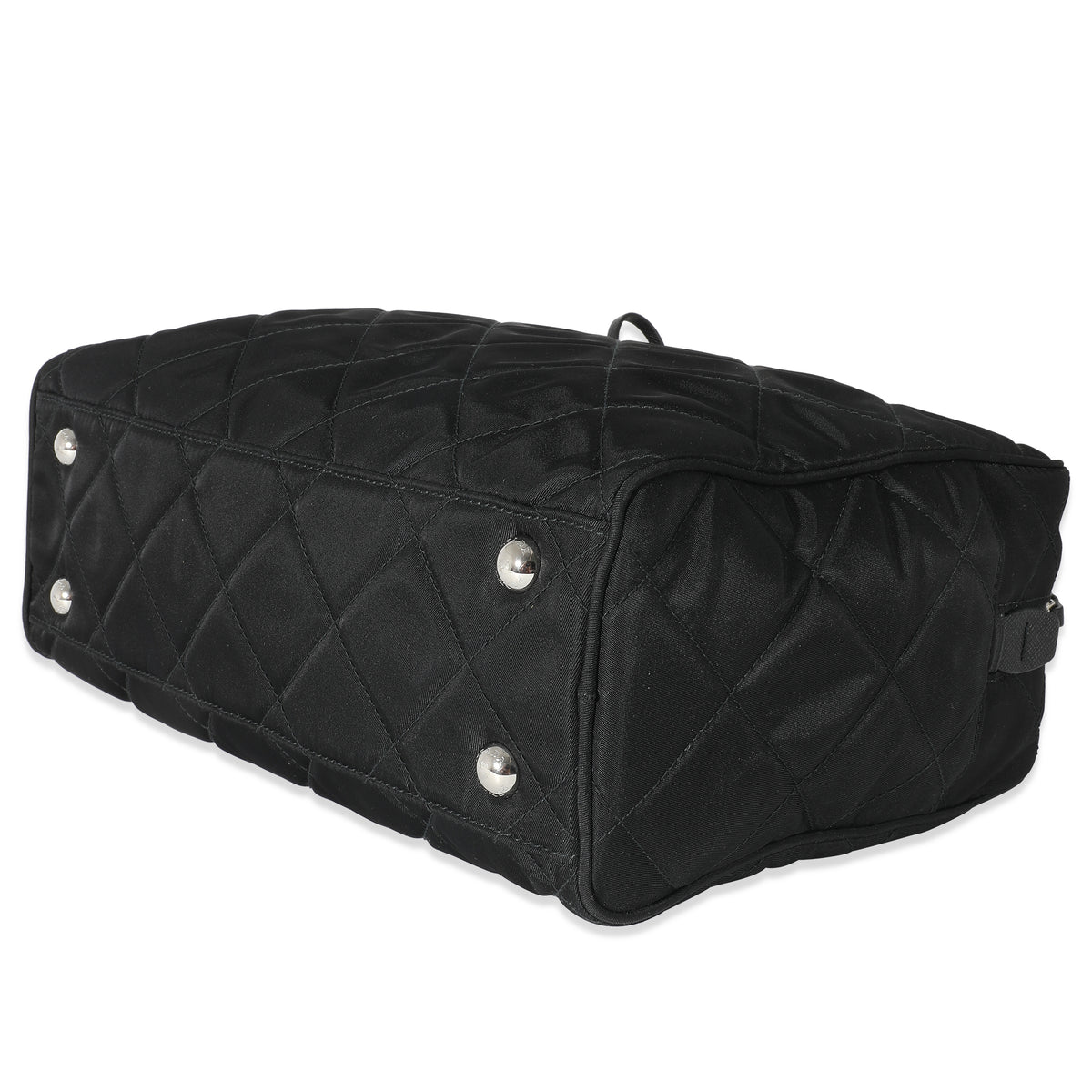 Prada Black Quilted Nylon Tessuto Impuntu Shoulder Bag