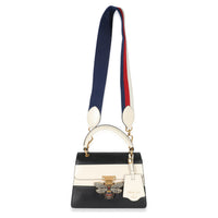 Gucci Mystic White Black Calfskin Small Queen Margaret Top Handle