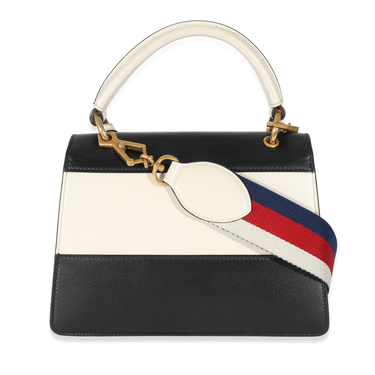 Gucci Mystic White Black Calfskin Small Queen Margaret Top Handle