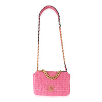 Chanel Pink Tweed Small Chanel 19 Flap Bag