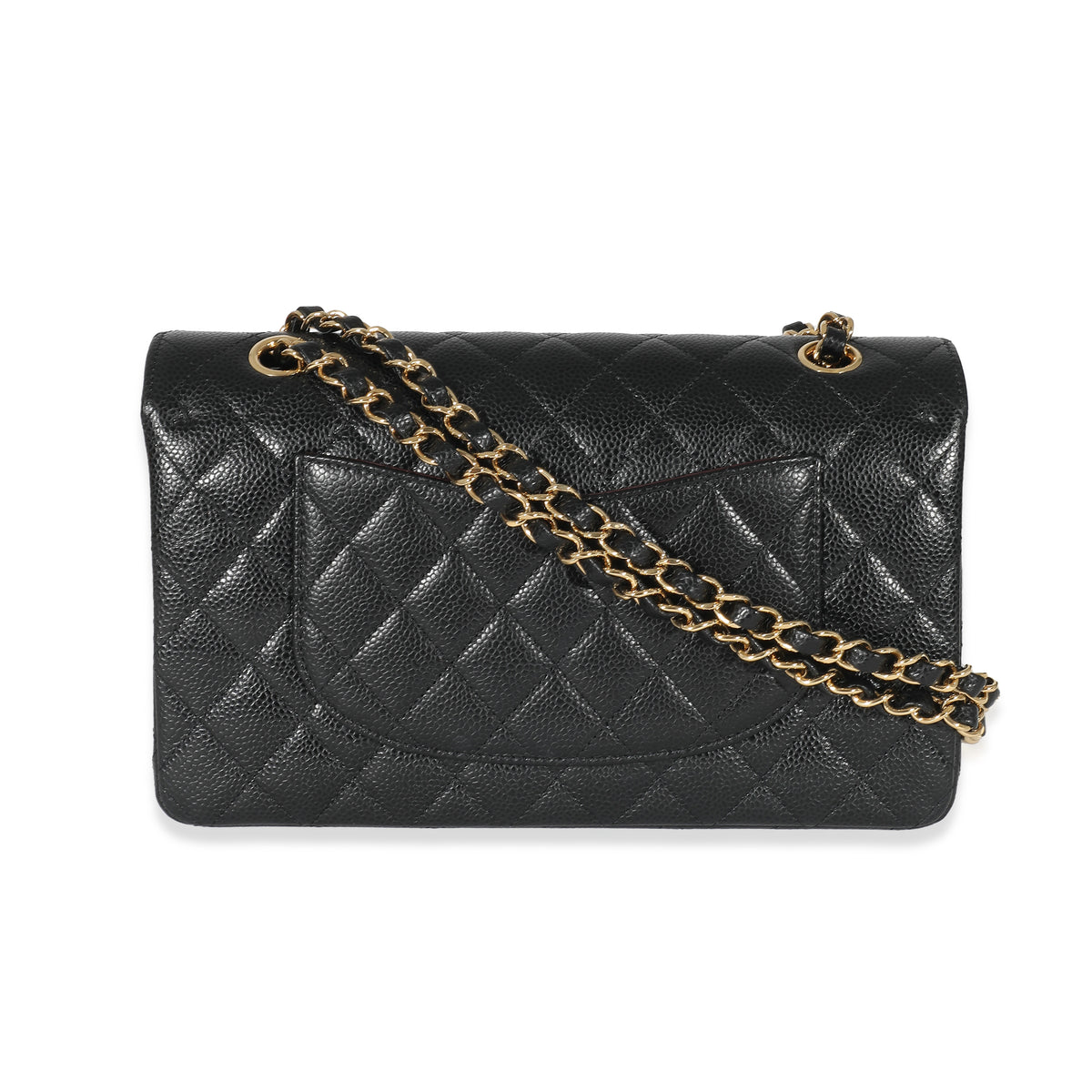 Chanel Black Quilted Caviar Medium Classic Double Flap Bag