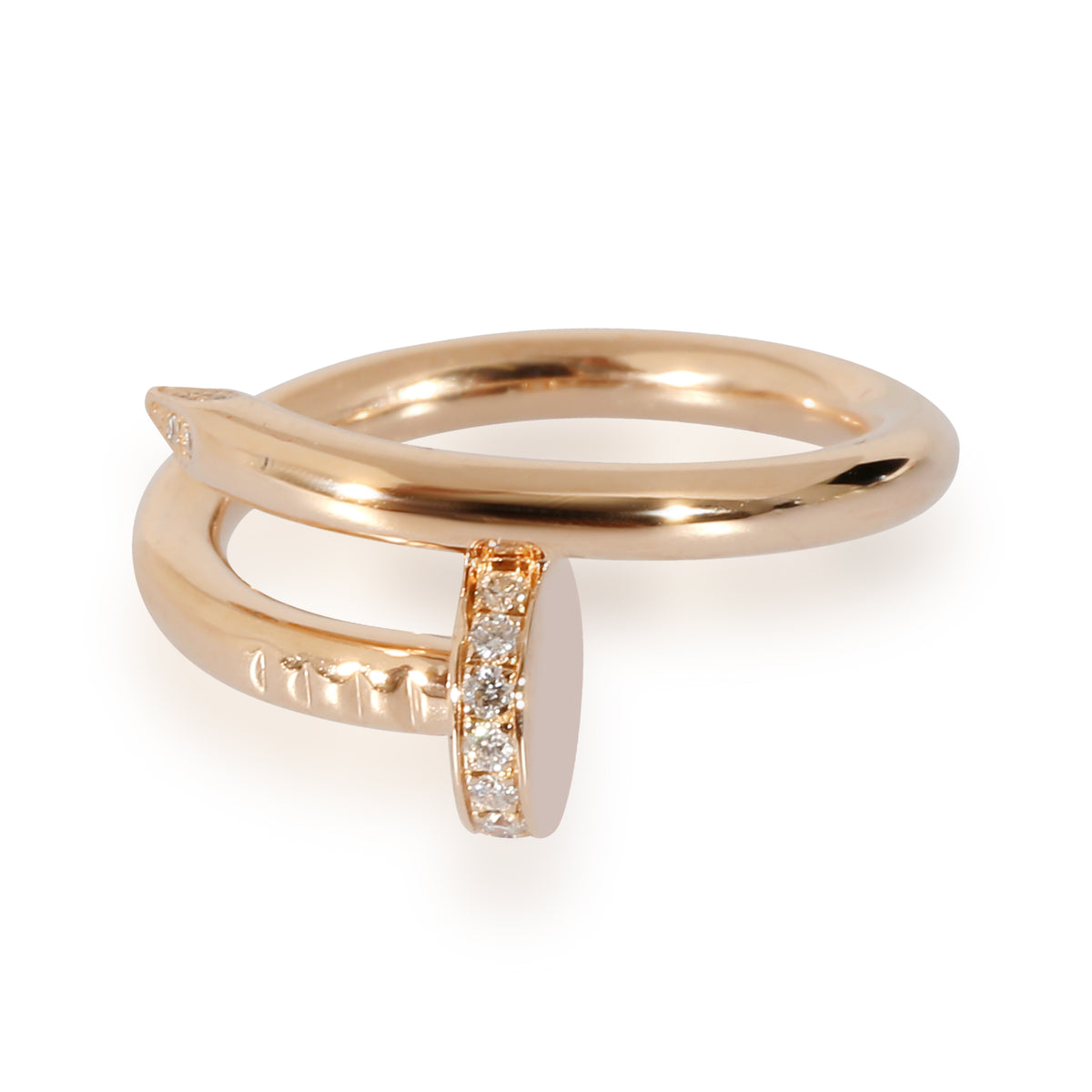 Cartier Juste un Clou Diamond Ring in 18K 18K Rose Gold CTW