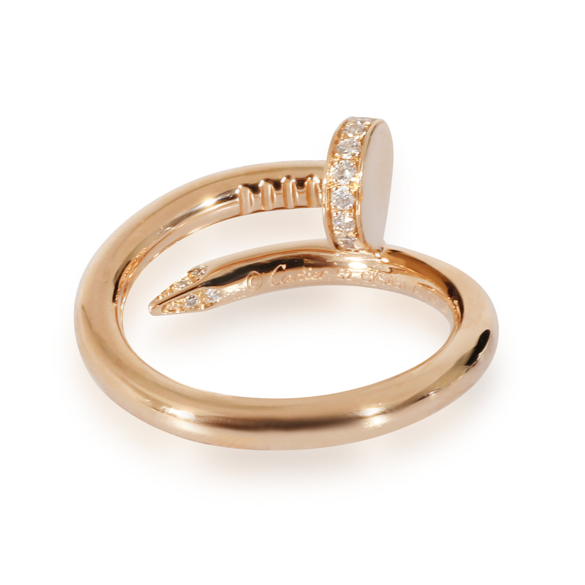 Cartier Juste un Clou Diamond Ring in 18K 18K Rose Gold 0.13 CTW
