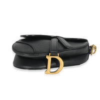 Christian Dior Black Grained Calfskin Mini Saddle Bag