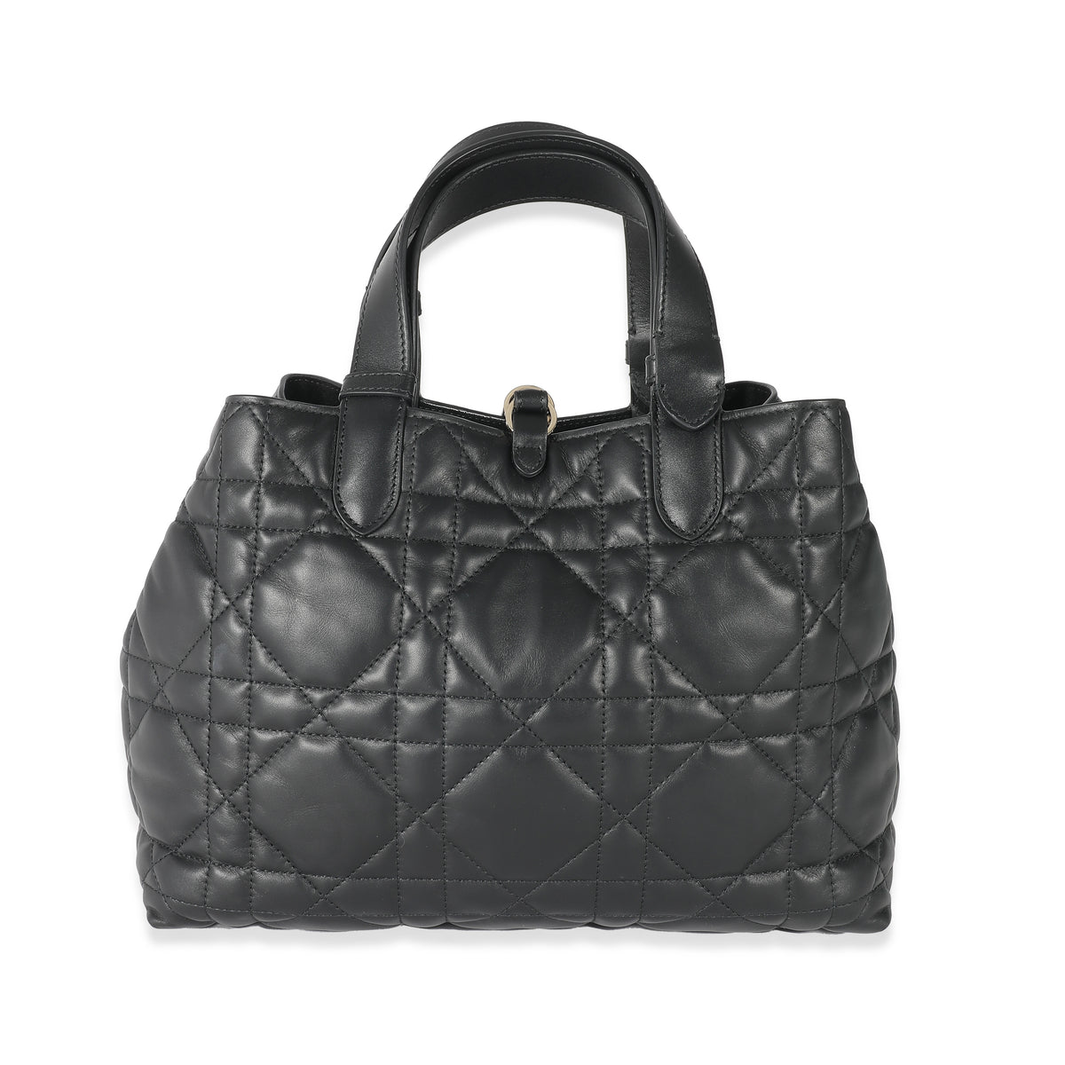 Christian Dior Black Calfskin Macrocannage Medium Toujours