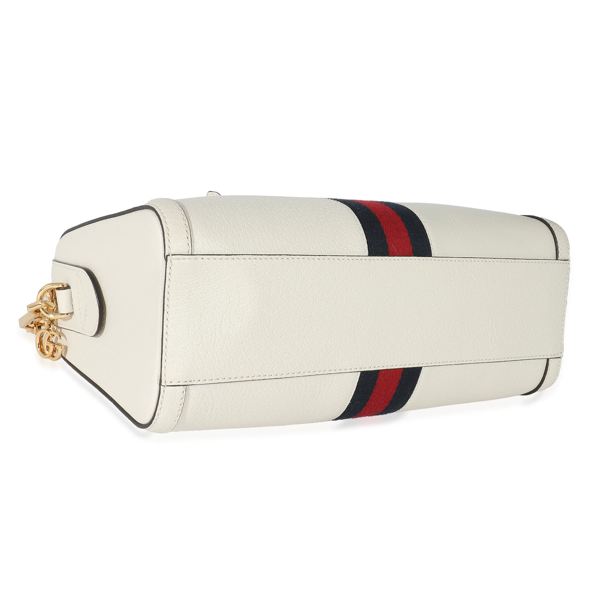 Gucci Mystic White Textured Calfskin Ophidia Medium Boston Bag