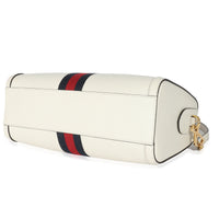 Gucci Mystic White Textured Calfskin Ophidia Medium Boston Bag