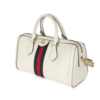 Gucci Mystic White Textured Calfskin Ophidia Medium Boston Bag