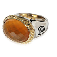 David Yurman Citrine Ring in Sterling Silver & 18K Yellow Gold