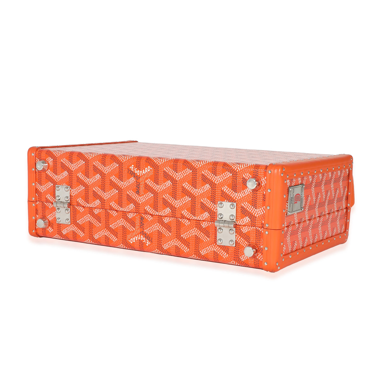 Goyard Orange Goyardine Canvas Grand Hotel Trunk PM