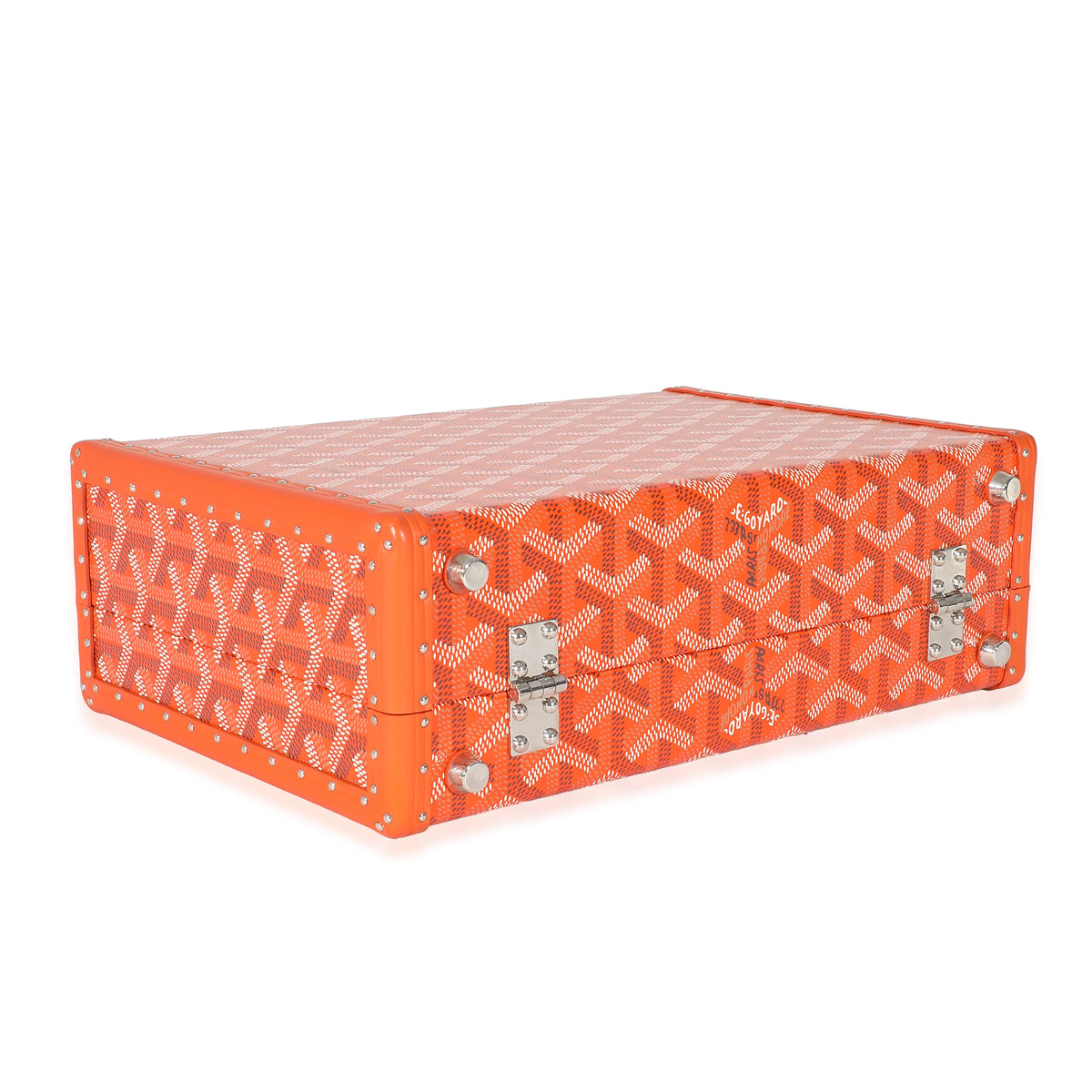 Goyard Orange Goyardine Canvas Grand Hotel Trunk PM