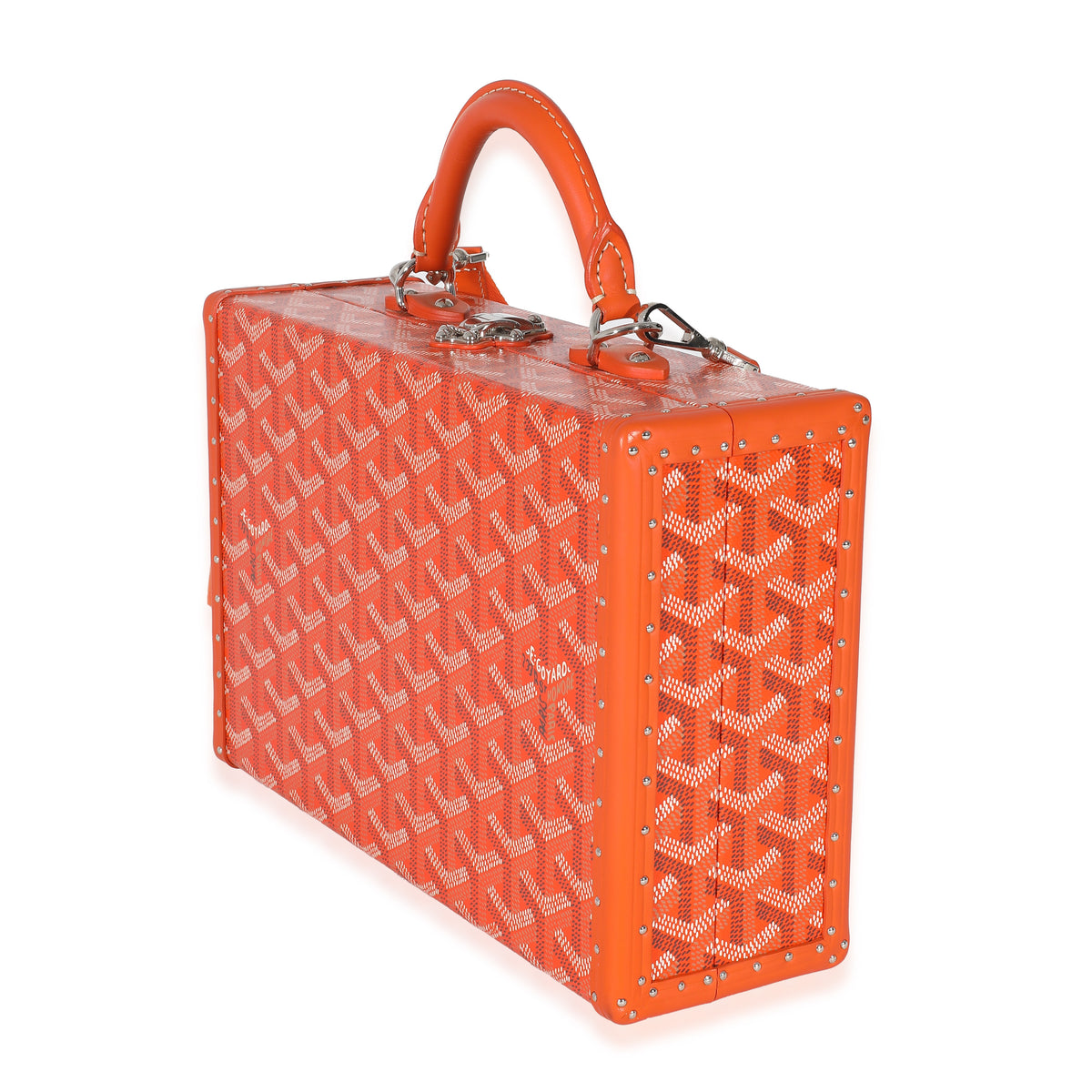 Goyard Orange Goyardine Canvas Grand Hotel Trunk PM