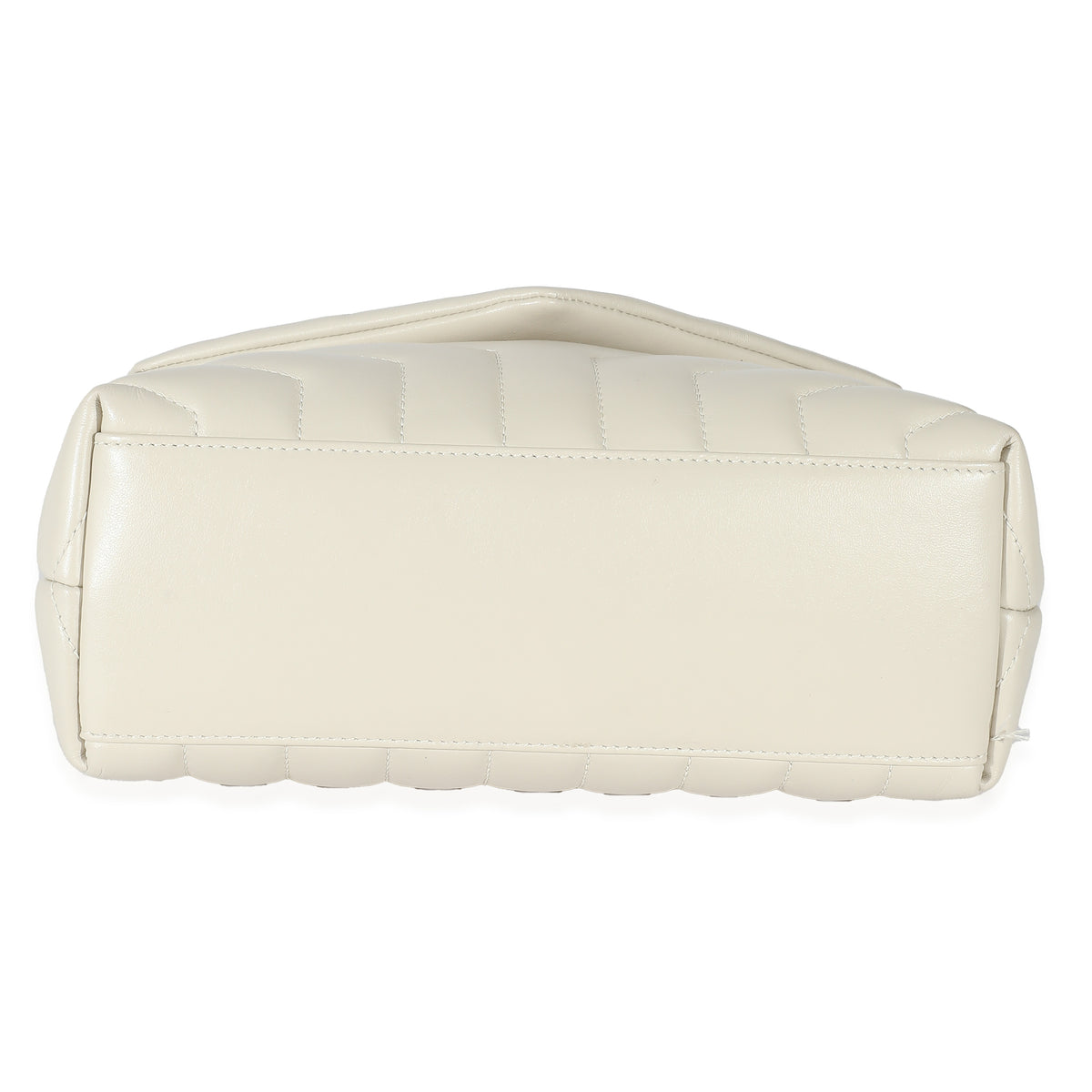 Saint Laurent Ivory Quilted Calfskin Small Loulou Bag