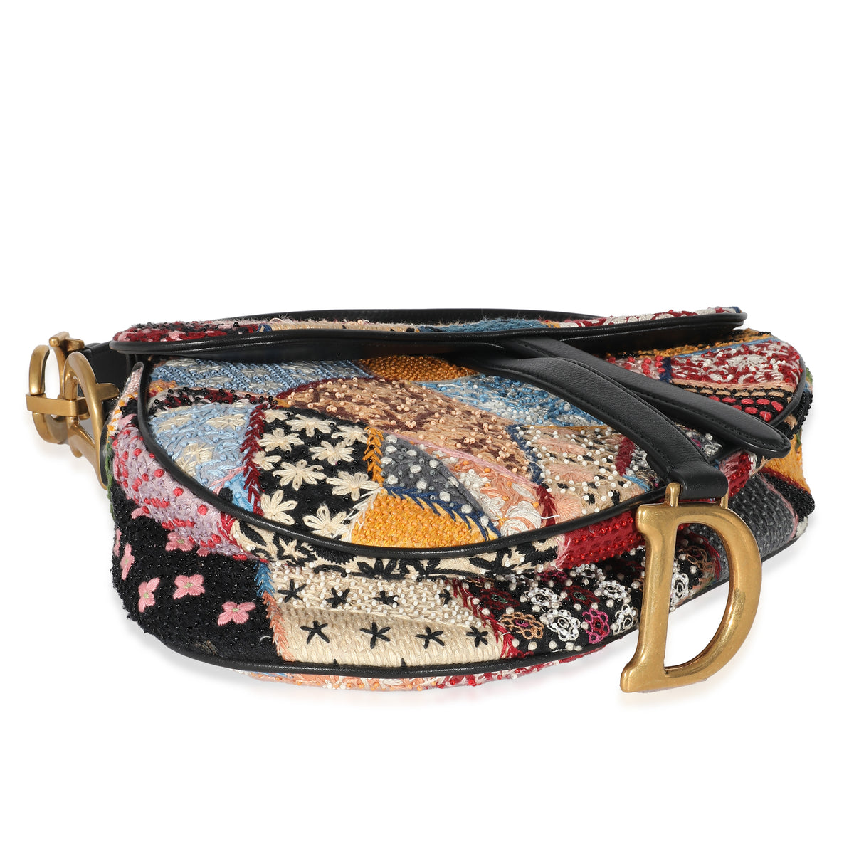 Christian Dior Beaded Multicolor Peace And Love Patchwork Saddle Bag | myGemma | Item #135235 Christian Dior Beaded Multicolor Peace And Love Patchwork Saddle Bag | myGemma | Item #135235