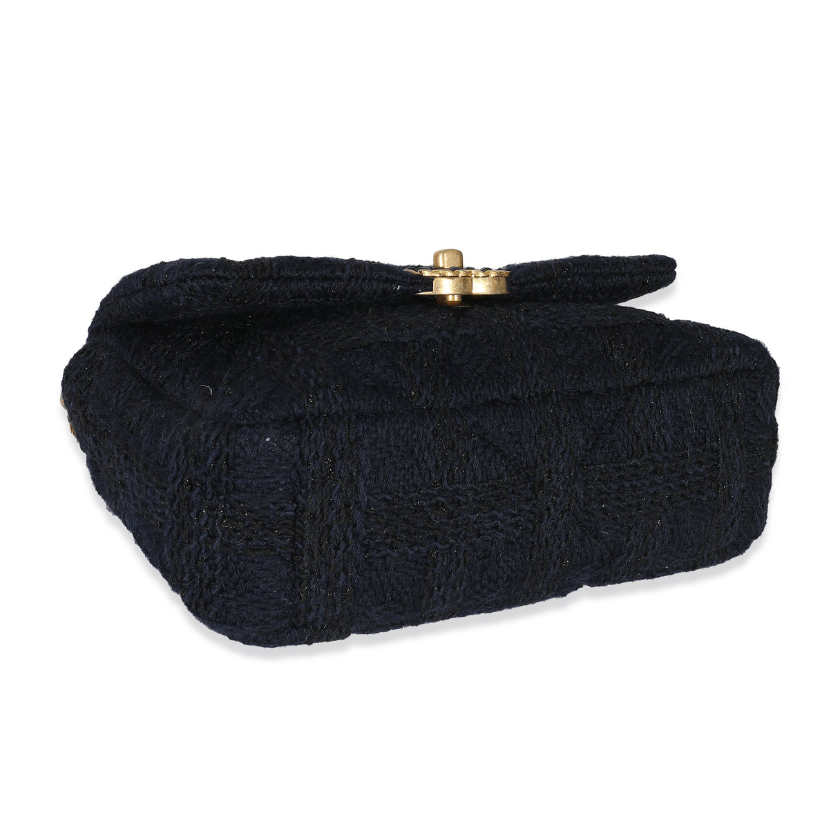 Chanel Navy Metallic Tweed Chanel 19 Flap Bag