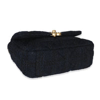 Chanel Navy Metallic Tweed Chanel 19 Flap Bag