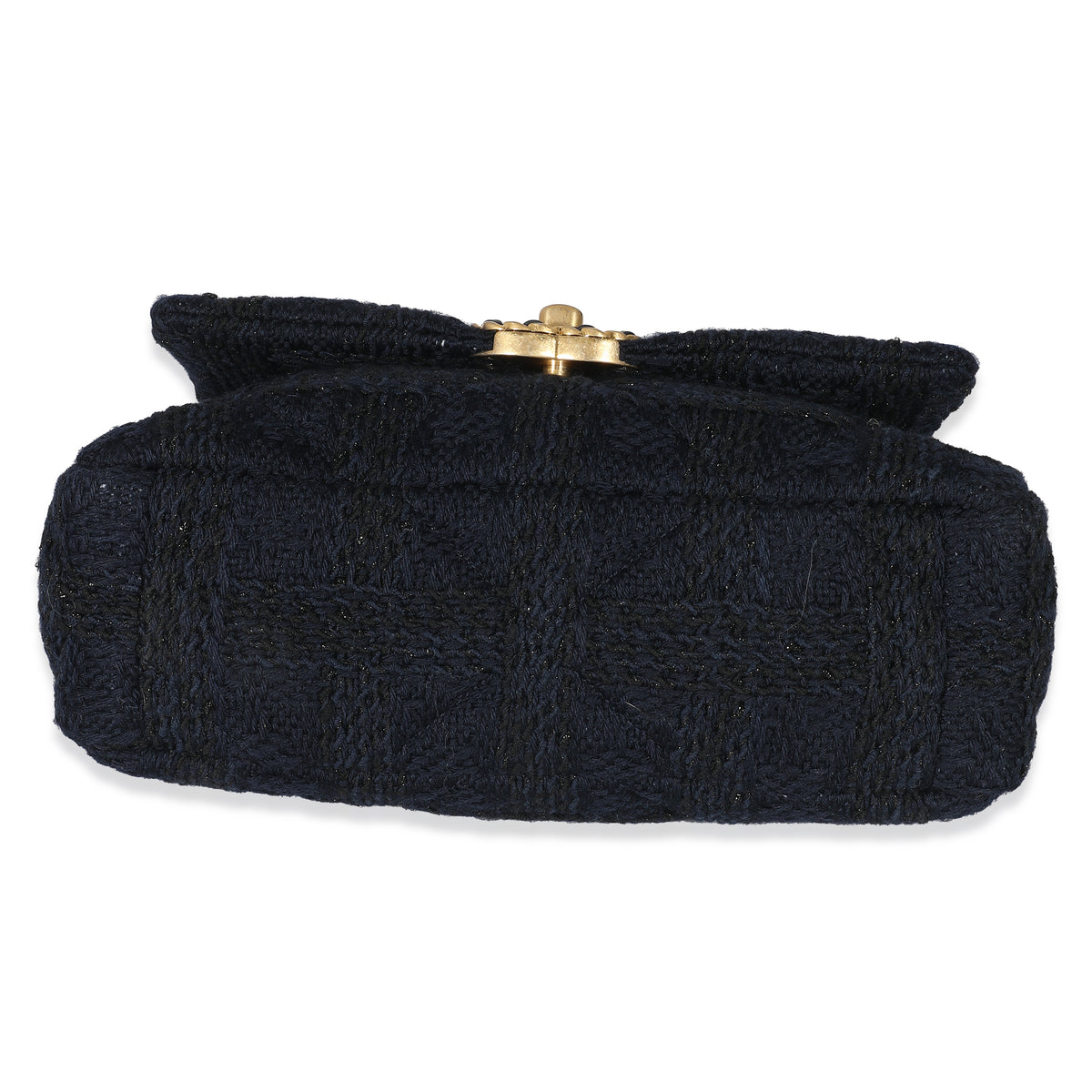 Chanel Navy Metallic Tweed Chanel 19 Flap Bag