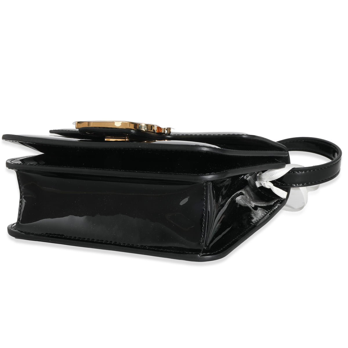 Fendi Black Patent Leather Karligraphy Crossbody Bag