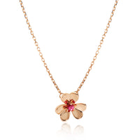 Van Cleef & Arpels Mini Frivole Ruby Pendant in 18k Rose Gold