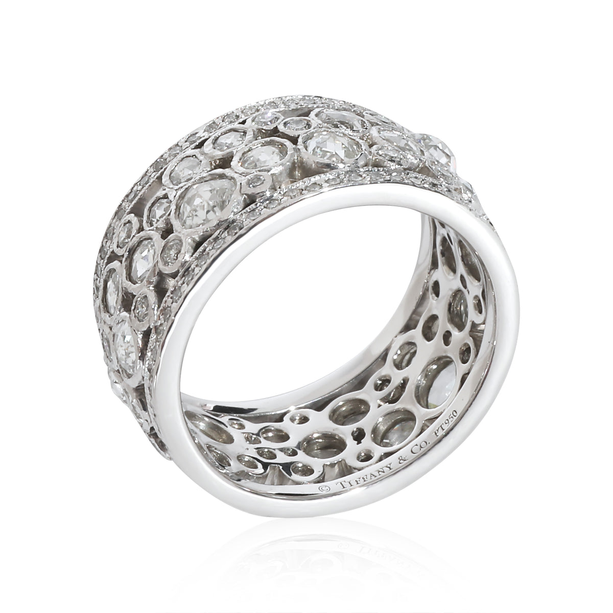 Tiffany & Co. Cobblestone Diamond Ring in Platinum 2.10 CTW