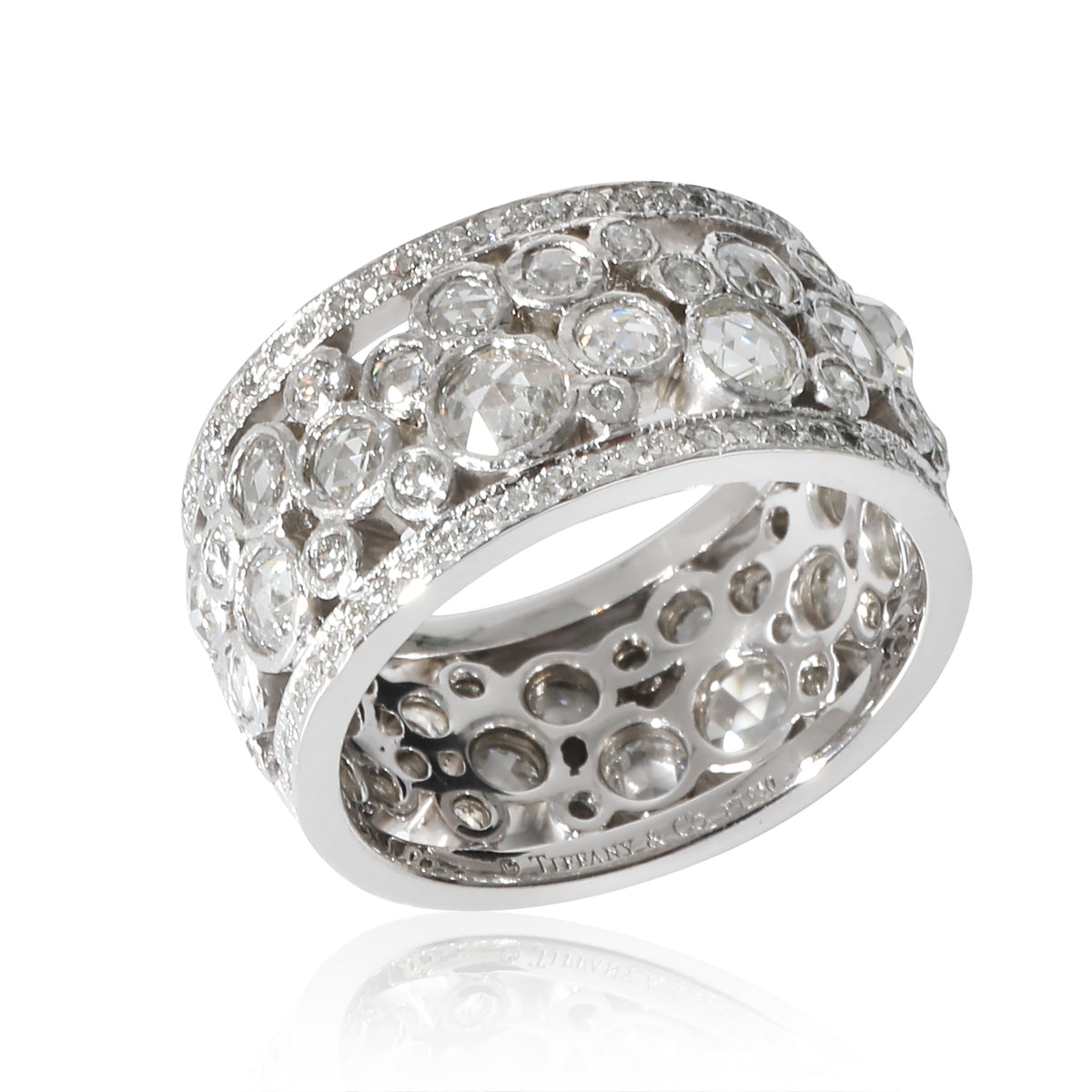 Tiffany & Co. Cobblestone Diamond Ring in Platinum 2.10 CTW