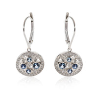 Tiffany & Co. Cobblestone Diamond & Sapphire Earrings in Platinum 0.20 CTW