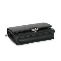 Chanel Black Quilted Calfskin CC Box Wallet On Chain