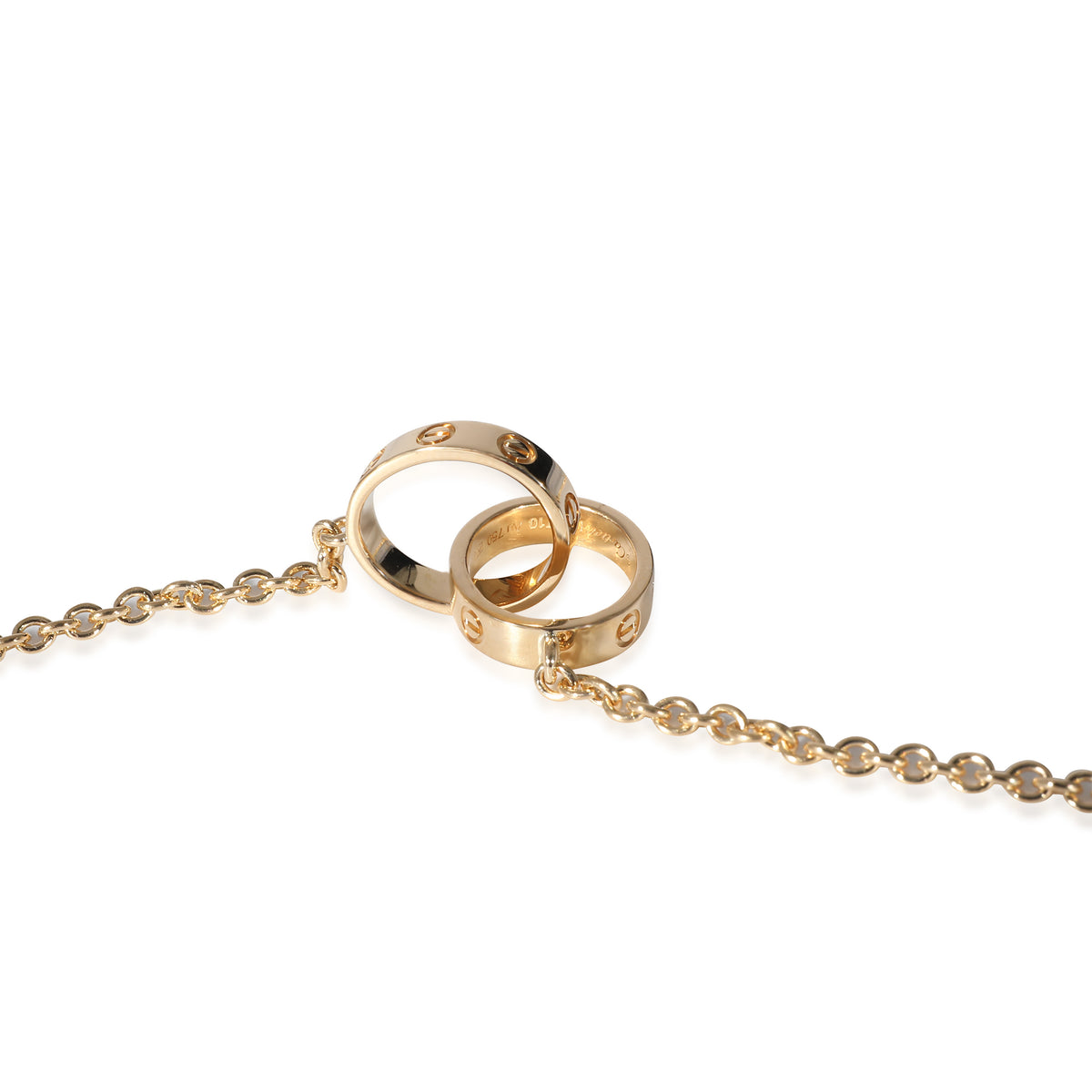 Cartier Love Interlocking Circle Necklace in 18k Yellow Gold