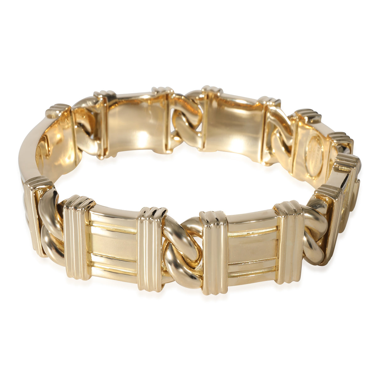 Tiffany & Co. Vintage Atlas Curb Linked Sections Bracelet in 18K Yellow Gold