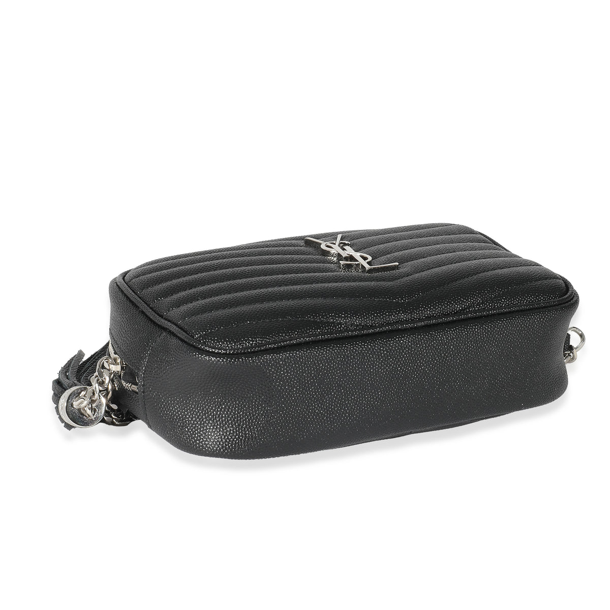 Saint Laurent Black Grain De Poudre Lou Mini Camera Bag