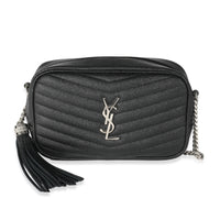 Saint Laurent Black Grain De Poudre Lou Mini Camera Bag