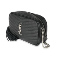 Saint Laurent Black Grain De Poudre Lou Mini Camera Bag