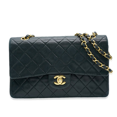 Chanel Black Quilted Lambskin Medium Classic Double Flap Bag