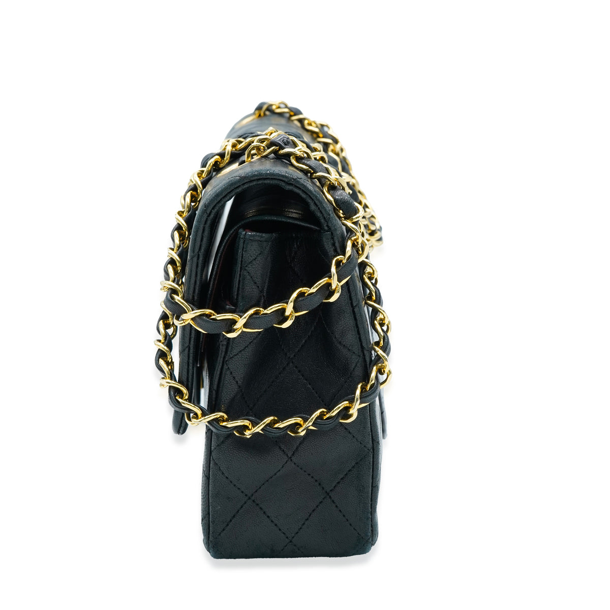 Chanel Black Quilted Lambskin Medium Classic Double Flap Bag