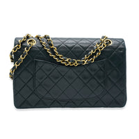 Chanel Black Quilted Lambskin Medium Classic Double Flap Bag