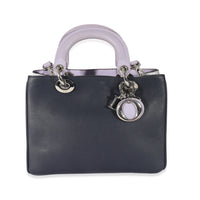 Christian Dior Tricolor Calfskin Silver Watersnake Mini Diorissimo