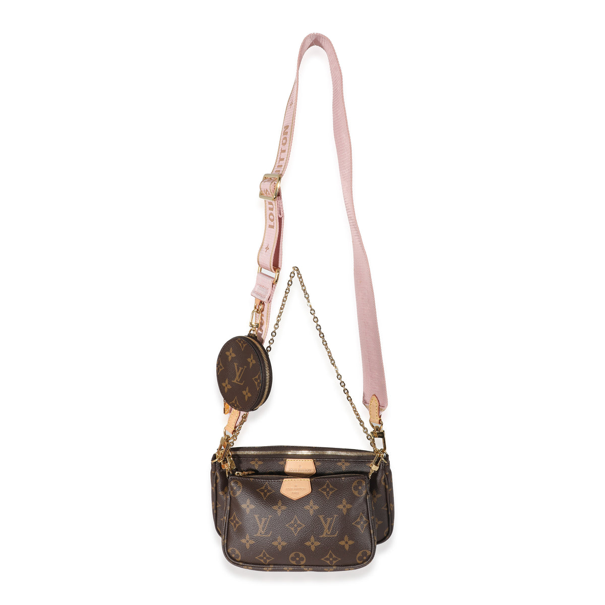 Louis Vuitton Rose Clair Monogram Canvas Multi Pochette Accessoires