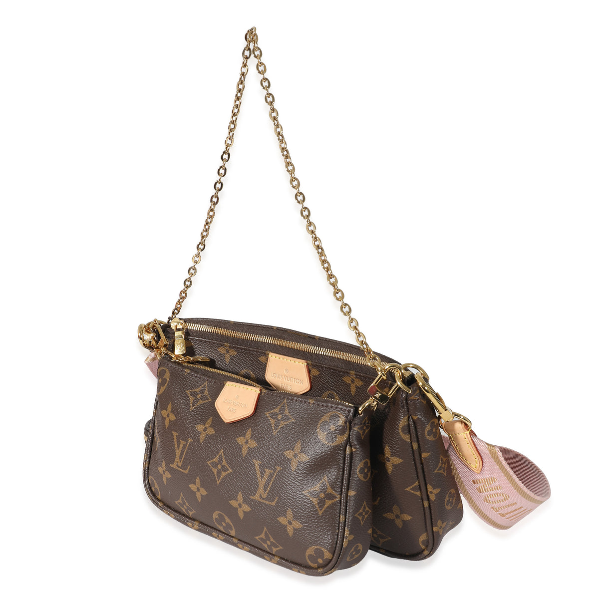 Louis Vuitton Rose Clair Monogram Canvas Multi Pochette Accessoires