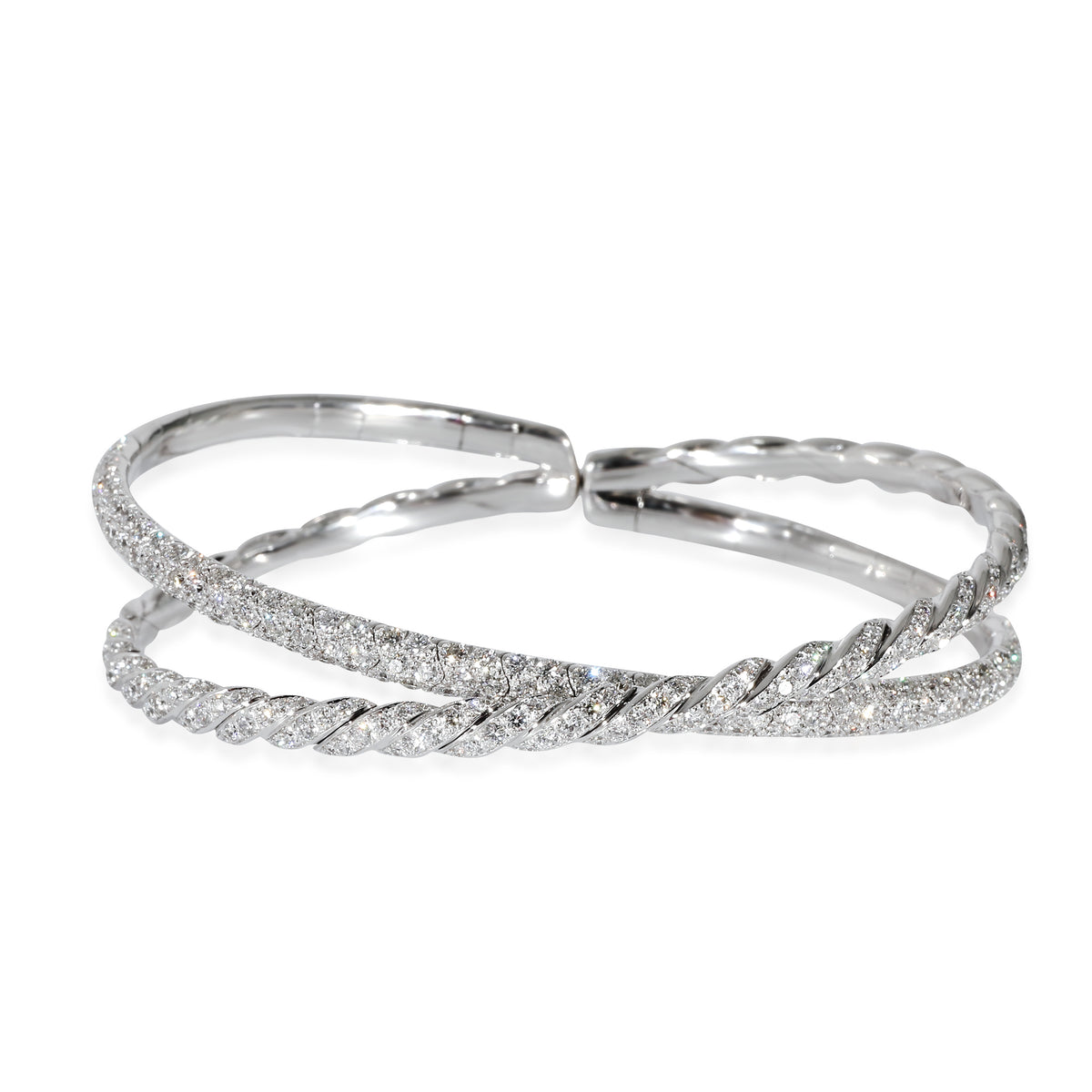 David Yurman Paveflex Diamond Bracelet in 18K White Gold CTW