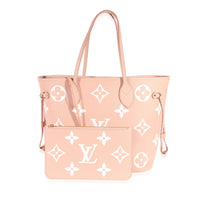 Louis Vuitton Rose Trianon Crème Bicolor Monogram Empreinte Neverfull MM