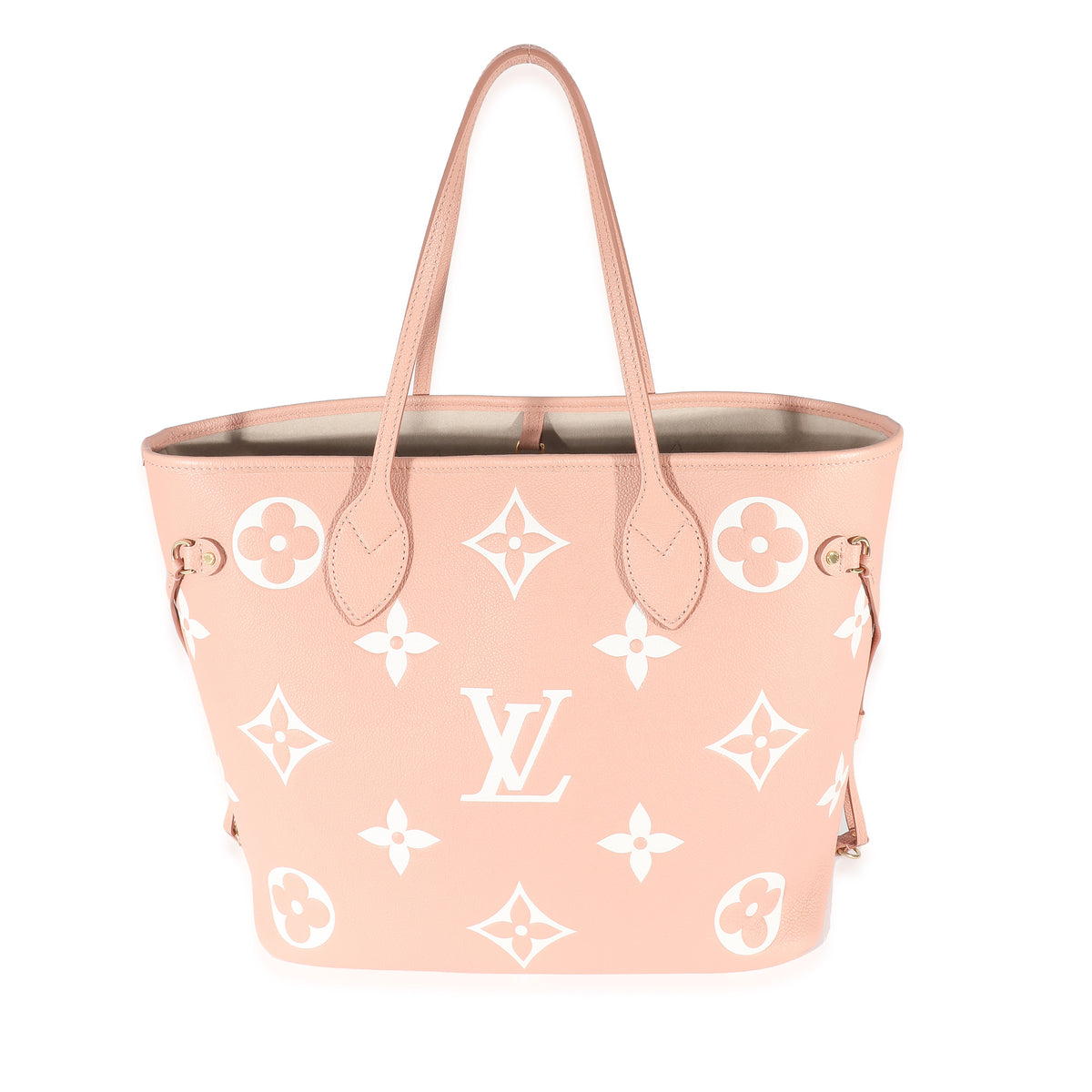 Louis Vuitton Rose Trianon Crème Bicolor Monogram Empreinte Neverfull MM