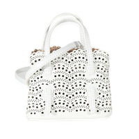 Alaia Blanc Optique Calfskin Mini Mina Bag